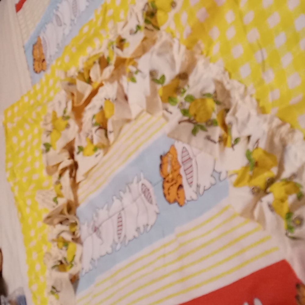 Bundle of 2 Sets,Cheerful, Country Style, Kitchen, Window Curtains - Picture 3 of 8
